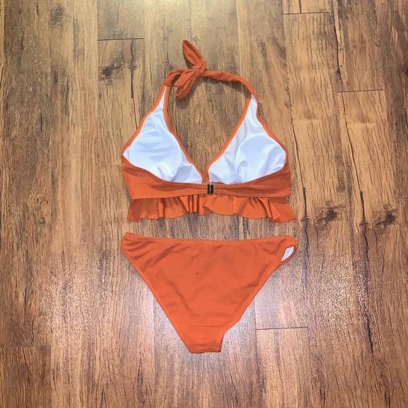 Orange Ruffle Bikini - Picture 2 of 6